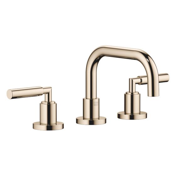 Dornbracht Waschtisch-Dreilochbatterie Tara mit Ablaufgarnitur, schwenkbar, 166mm, 5,7l/min, Champagne 22kt Gold, 20705882-47