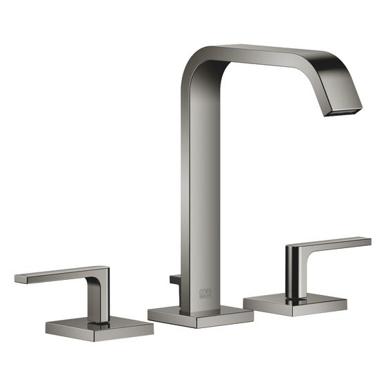 Dornbracht Waschtisch-Dreilochbatterie IMO mit Ablaufgarnitur Ausladung 165mm, 4,6l/min, Dark Chrome