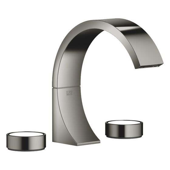Dornbracht Waschtisch-Dreilochbatterie CYO mit Ablaufgarnitur Ausladung 167mm, Dark Chrome