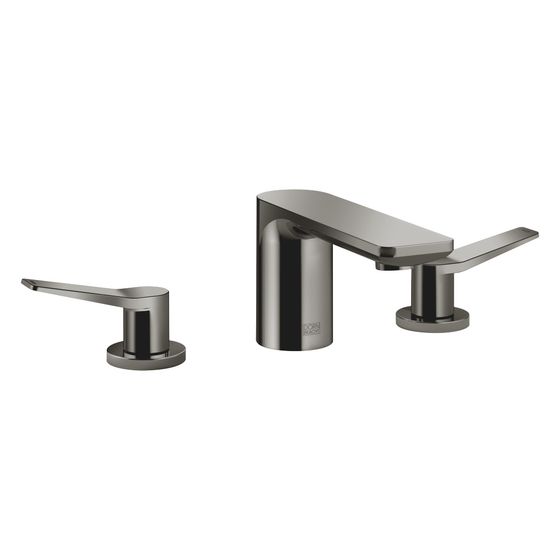 Dornbracht Waschtisch-Dreilochbatterie Lissé starrer Auslauf 130mm, 5,7l/min, Dark Chrome