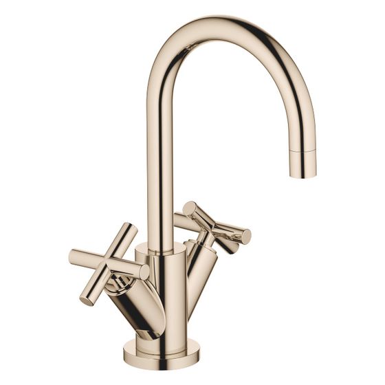Dornbracht Waschtisch-Einlochbatterie Tara mit Ablaufgarnitur, schwenkbar, 135mm, 7l/min, Champagne 22kt Gold, 22512892-47