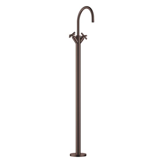 Dornbracht Waschtisch-Einlochbatterie Tara, erhöhter Standfuß, 201mm, max. 5,7l/min, Dark Bronze gebürstet, 22585892-43