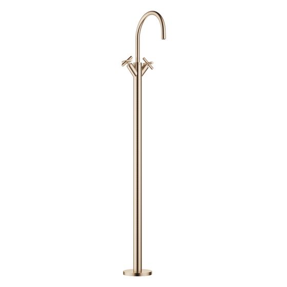 Dornbracht Waschtisch-Einlochbatterie Tara, erhöhter Standfuß, 201mm, max. 5,7l/min, Champagne geb 22kt Gold, 22585892-46
