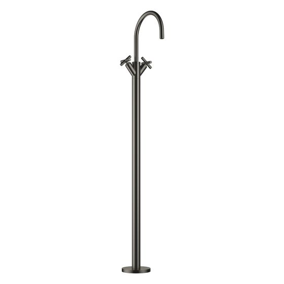 Dornbracht Waschtisch-Einlochbatterie Tara, erhöhter Standfuß, 201mm, max. 5,7l/min, Dark Platinum gebürstet, 22585892-99