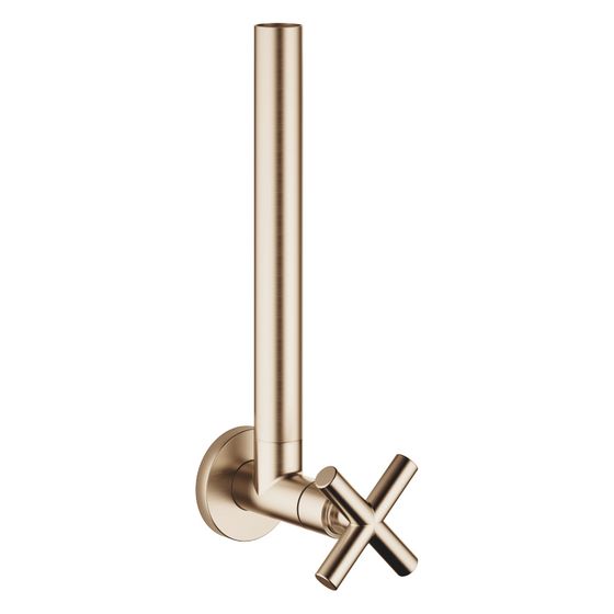 Dornbracht Eckventil Tara, Rosette 55mm, Schlauchabdeckung 200mm, Champagne gebürstet 22kt Gold
