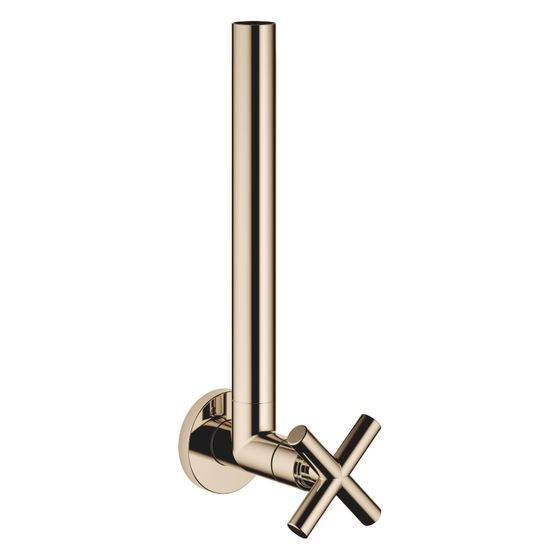 Dornbracht Eckventil Tara, Rosette 55mm, Schlauchabdeckung 200mm, Champagne 22kt Gold