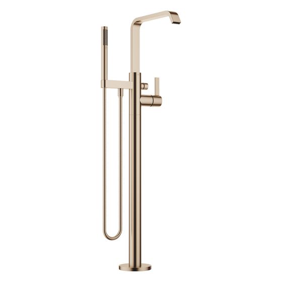 Dornbracht IMO Wannen-Einhandbatterie freistehend Standrohr Schwallauslauf 279mm, Light Gold gebürstet