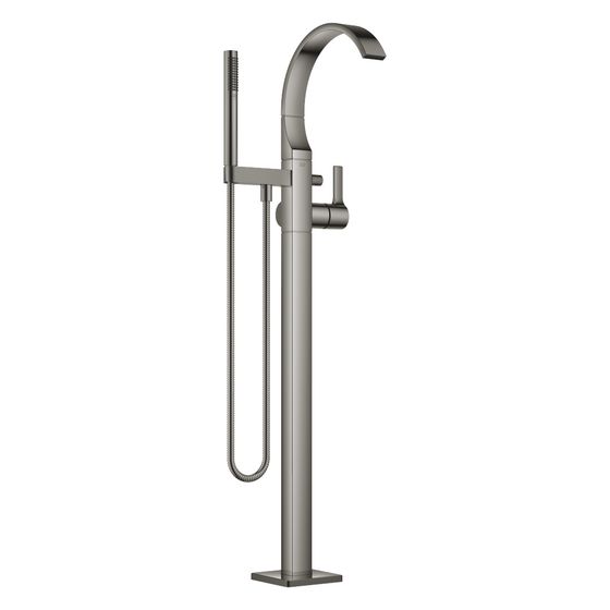 Dornbracht Wannen-Einhandbatterie CYO mit Standrohr and Schlauchbrausegarnitur Ausladung 253mm, Dark Chrome