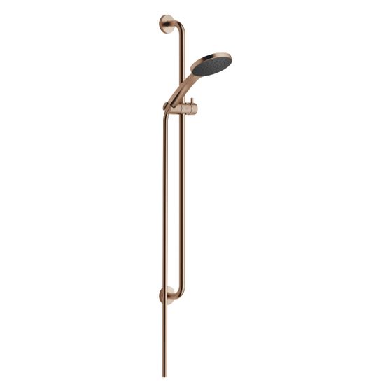Dornbracht Duschgarnitur für Meta Brausekopf 120mm Schlauch 1750mm Wandrohr mit Schieber, Bronze gebürstet PVD, 26411625-42