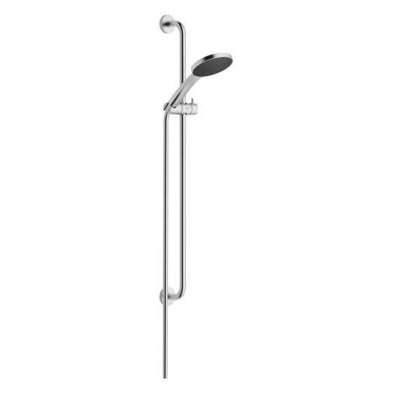 Dornbracht Duschgarnitur für Meta Brausekopf 120mm Schlauch 1750mm Wandrohr mit Schieber, Chrom gebürstet, 26411625-93