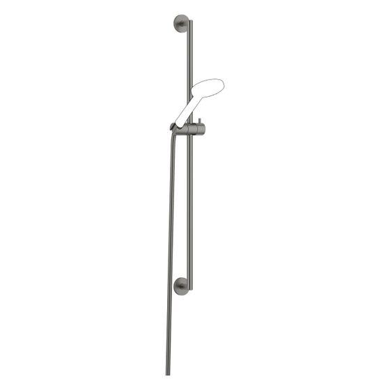 Dornbracht Duschgarnitur für Meta ohne Handbrause Wandrohr mit Schieber Schlauch 1750mm, Dark Platinum gebürstet, 26412625-99