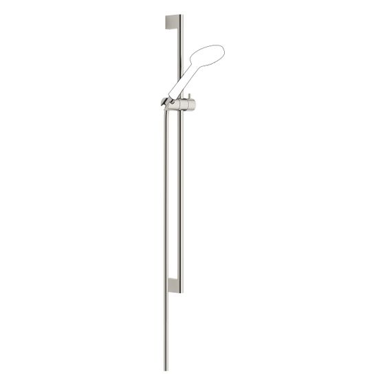 Dornbracht Duschgarnitur ohne Handbrause Wandrohr mit Schieber Schlauch 1750mm Stichmaß 853mm, Platin, 26412979-08