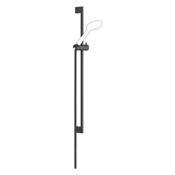 Dornbracht Duschgarnitur ohne Handbrause Wandrohr mit Schieber Schlauch 1750mm Stichmaß 853mm, Schwarz matt, 26412979-33