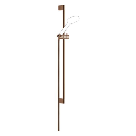 Dornbracht Duschgarnitur ohne Handbrause Wandrohr mit Schieber Schlauch 1750mm Stichmaß 853mm, Bronze geb PVD, 26412979-42