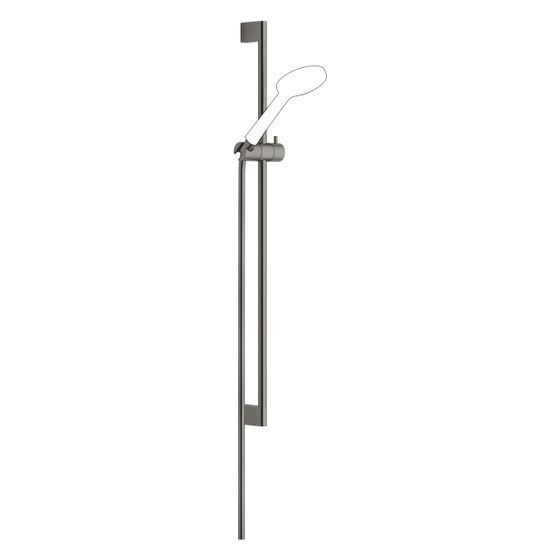 Dornbracht Duschgarnitur ohne Handbrause Wandrohr mit Schieber Schlauch 1750mm, 853mm, Dark Platinum gebürstet, 26412979-99
