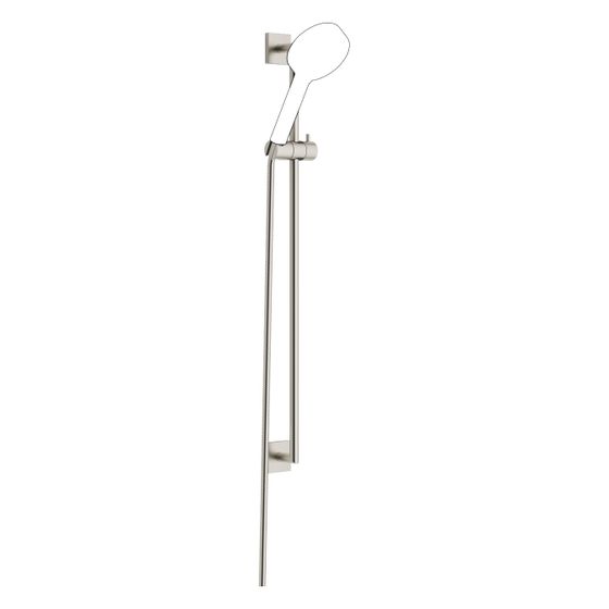 Dornbracht Duschgarnitur Symetrics Wandrohr mit Schieber Schlauch 1750mm Stichmaß 800mm, Platin gebürstet, 26412980-06