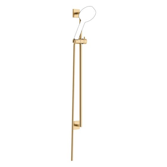 Dornbracht Duschgarnitur Symetrics Wandrohr mit Schieber Schlauch 1750mm Stichmaß 800mm, Gold gebürstet PVD, 26412980-37