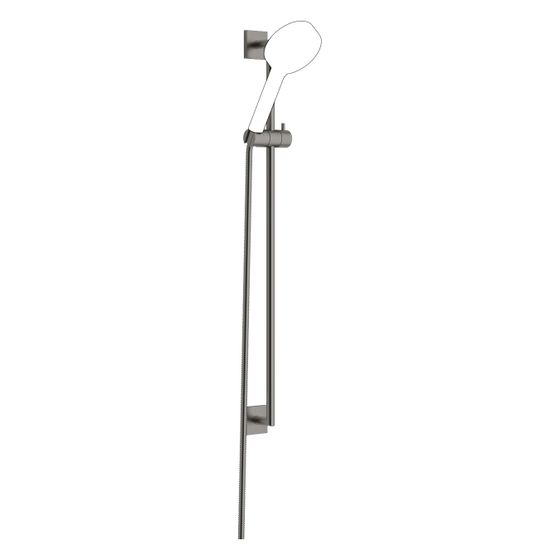 Dornbracht Duschgarnitur Symetrics Wandrohr mit Schieber Schlauch 1750mm Stichmaß 800mm, Dark Platinum gebürstet, 26412980-99