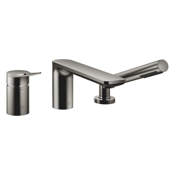 Dornbracht Wannen-Dreiloch-Einhandbatterie Lissé für Wannenrand 200mm, Dark Chrome