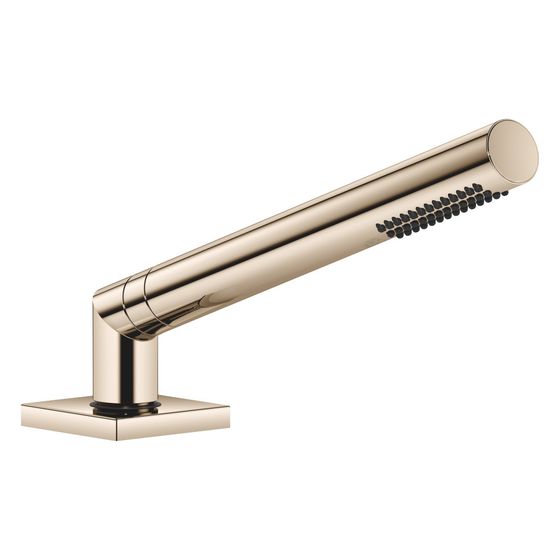 Dornbracht Schlauchbrausegarnitur Symetrics für Wannenrandm., 60x60mm, 32mm Metallschlauch 175cm 6,8l/min, Champagne 22kt Gold