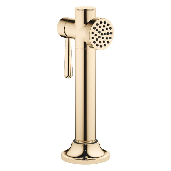 Dornbracht Spülbrausegarnitur Vaia mit runder Rosette, Messing 23kt Gold