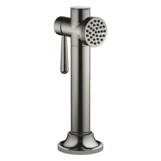 Dornbracht Spülbrausegarnitur Vaia mit runder Rosette, Dark Chrome