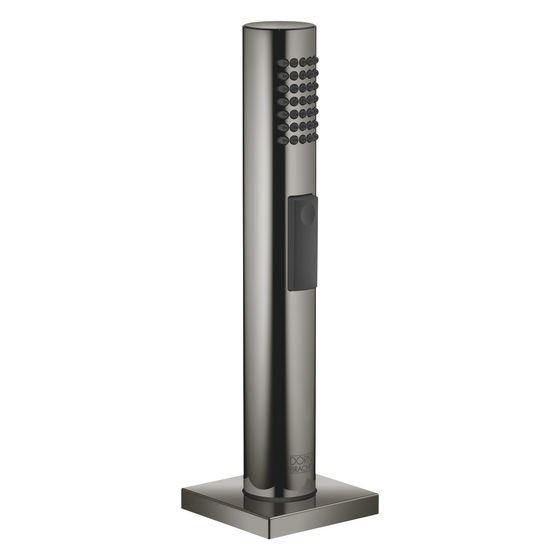Dornbracht Spülbrausegarnitur mit eckiger Rosette automatischer Umschalter Armaturenhöhe 190mm Schlauch 1500mm, Dark Chrome