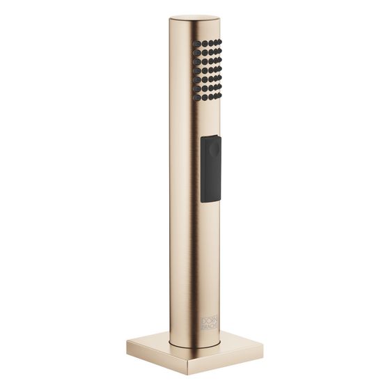 Dornbracht Spülbrausegarnitur eckige Rosette Umschalter 190mm Schlauch 1500mm, Champagne gebürstet 22kt Gold