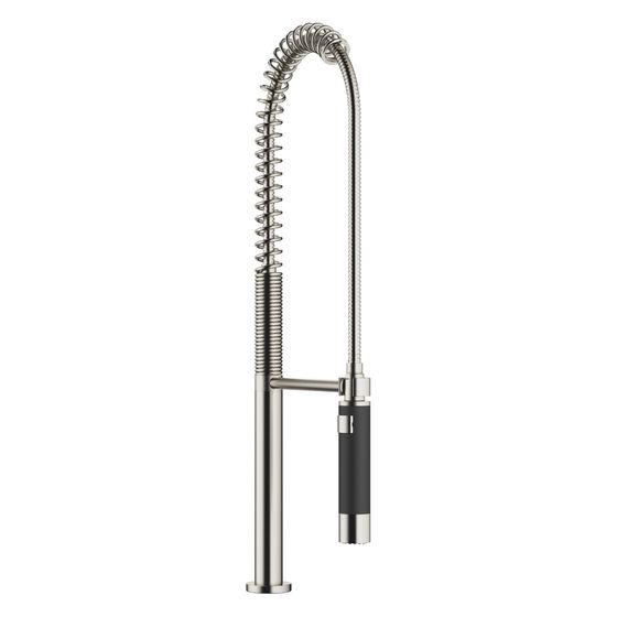 Dornbracht Profibrausegarnitur Armaturenhöhe 665mm Bohrung 30mm Einzelrosette 55mm, Platin gebürstet