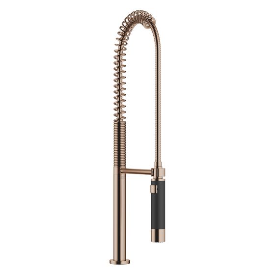 Dornbracht Profibrausegarnitur Armaturenhöhe 665mm Bohrung 30mm Einzelrosette 55mm, Bronze gebürstet