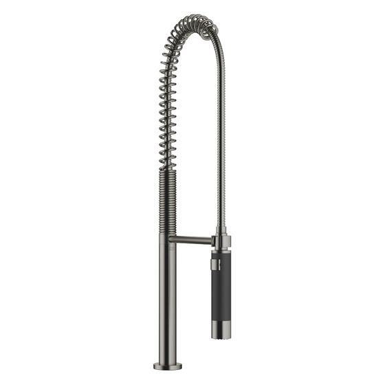 Dornbracht Profibrausegarnitur Armaturenhöhe 665mm Bohrung 30mm Einzelrosette 55mm, Dark Platinum gebürstet