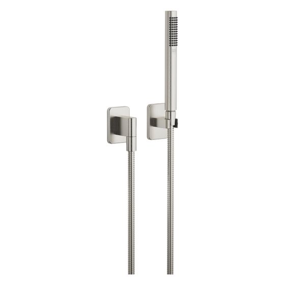 Dornbracht Schlauchbrausegarnitur Lulu mit Einzelrosetten FlowReduce Metallschlauch 1250mm 6,8l/min, Platin geb, 27808710-060010