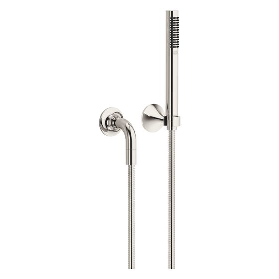 Dornbracht Schlauchbrausegarnitur Vaia, Einzelrosetten FlowReduce, 1250mm, 6,8l/min, Platin