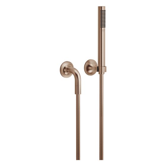 Dornbracht Schlauchbrausegarnitur Vaia, Einzelrosetten FlowReduce, 1250mm, 6,8l/min, Bronze gebürstet