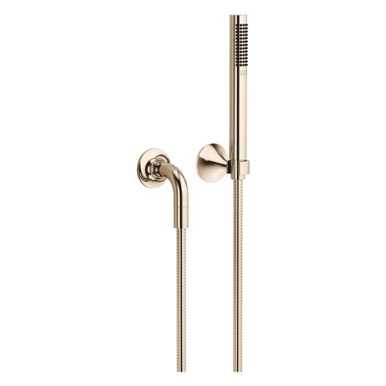 Dornbracht Schlauchbrausegarnitur Vaia, Einzelrosetten FlowReduce, 1250mm, 6,8l/min, Champagne 22kt Gold