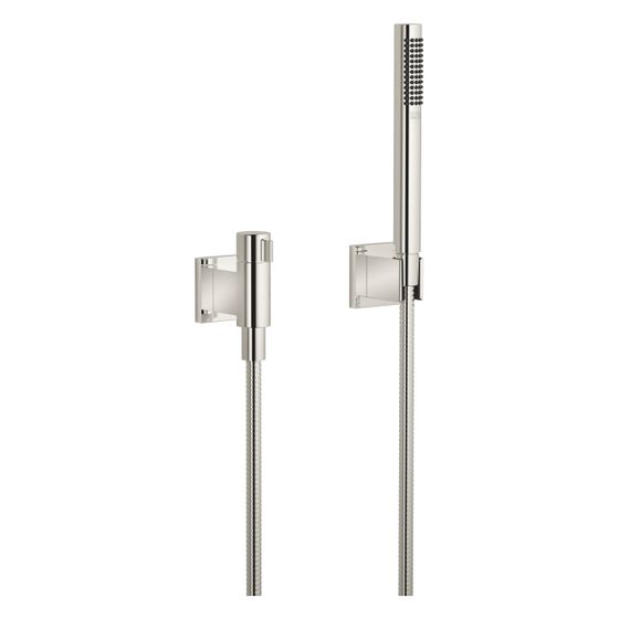 Dornbracht Schlauchbrausegarnitur, Mengenregulierung, Symetrics FlowReduce Metallschlauch 125cm 6,8l/min, Platin