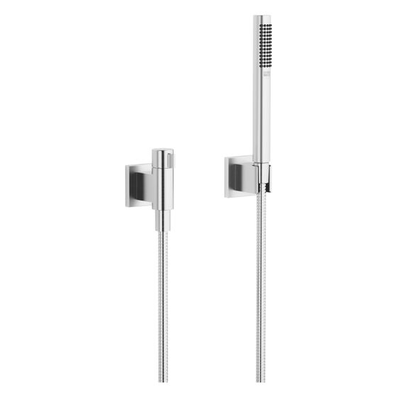 Dornbracht Schlauchbrausegarnitur, Mengenregulierung, Symetrics FlowReduce Metallschlauch 125cm 6,8l/min, Chrom gebürstet