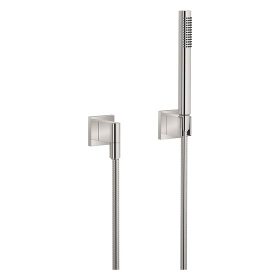 Dornbracht Schlauchbrausegarnitur mit Einzelrosetten Symetrics FlowReduce 6,8l/min, Platin