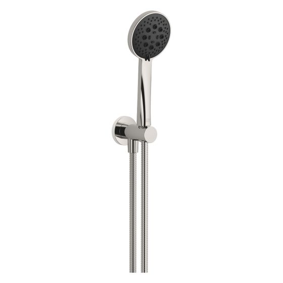 Dornbracht Schlauchbrausegarnitur, integ. Brausehalter Meta FlowReduce Brausekopf 100mm 6,8l/min Rosette 60mm, G 1/2