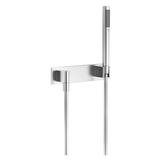 Dornbracht Schlauchbrausegarnitur mit Abdeckplatte Symetrics FlowReduce 240x60mm Metallschlauch 125cm 6,8l/min, Chrom gebürstet