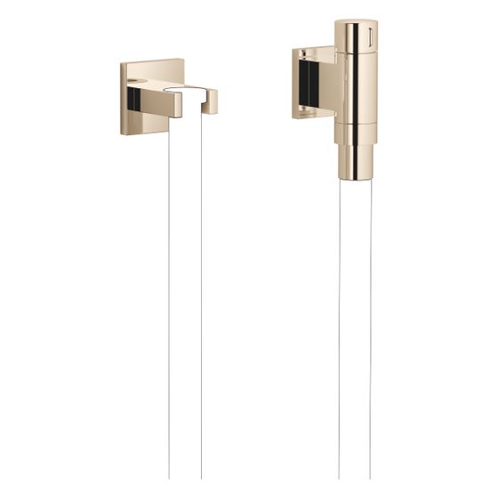 Dornbracht Kneipp-Wandanschlussbogen Water Tube mit Mengenregulierung und Schlauchhalterung, Champagne 22kt Gold