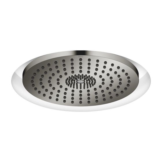 Dornbracht Regenbrause für Deckeneinbau mit Licht D 300mm Pure Rain 12l/min Purify Rain 6l/min, Dark Chrome