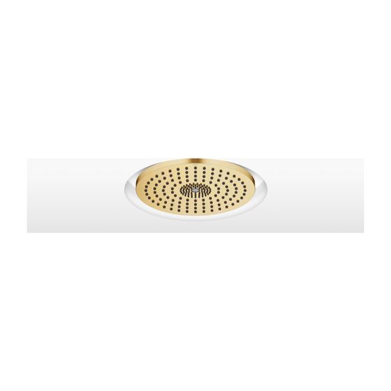 Dornbracht Regenbrause für Deckeneinbau mit Licht D 300mm Pure Rain 12l/min Purify Rain 6l/min, Messing gebürstet 23kt Gold