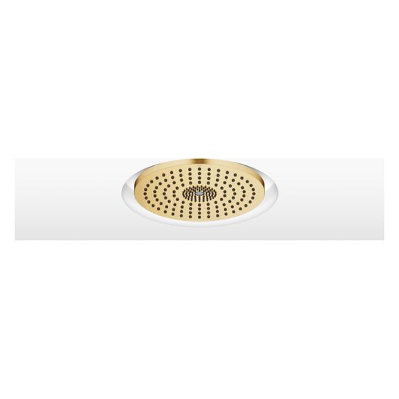 Dornbracht Regenbrause für Deckeneinbau mit Licht Metall D 300mm Pure Rain 12l/min Purify Rain 6l/min, Gold gebürstet PVD