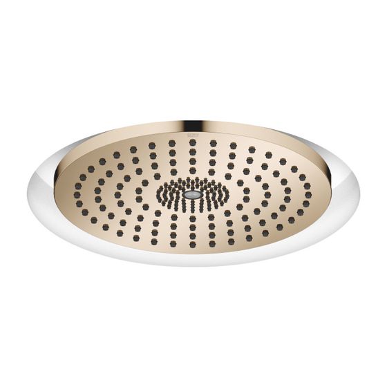 Dornbracht Regenbrause für Deckeneinbau mit Licht D 300mm Pure Rain 12l/min Purify Rain 6l/min, Champagne 22kt Gold