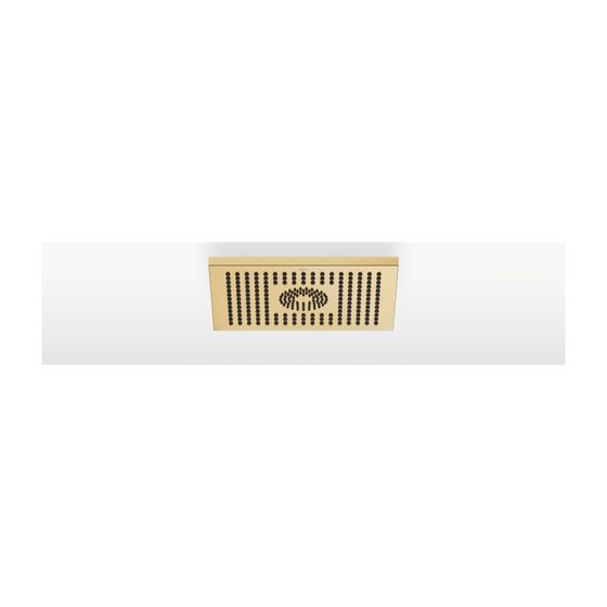 Dornbracht Regenbrause Symetrics für Deckenanbindung 300x240mm 12l/min 6l/min, Messing gebürstet 23kt Gold