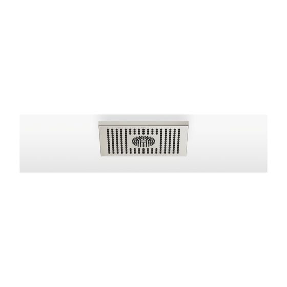 Dornbracht Regenbrause Symetrics für Deckenanbindung mit Licht 300x240mm 12l/min 6l/min, Platin gebürstet