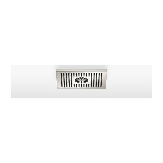 Dornbracht Regenbrause Symetrics für Deckenanbindung mit Licht 300x240mm 12l/min 6l/min, Platin