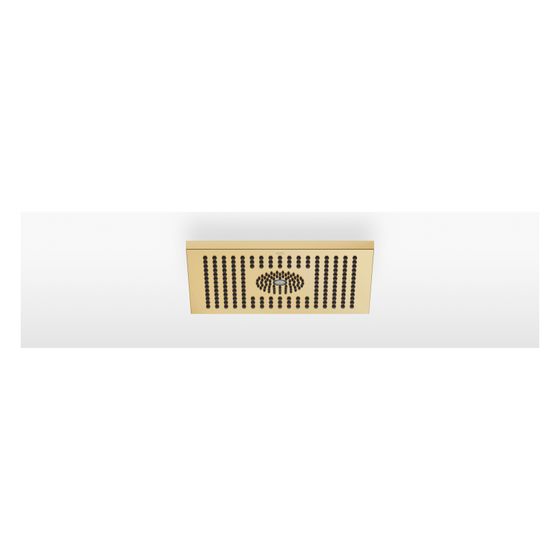 Dornbracht Regenbrause Symetrics für Deckenanbindung mit Licht Metall 300x240mm 12l/min 6l/min, Gold gebürstet PVD