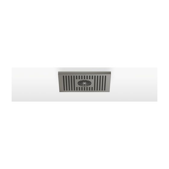 Dornbracht Regenbrause Symetrics für Deckenanbindung mit Licht 300x240mm 12l/min 6l/min, Dark Platinum gebürstet